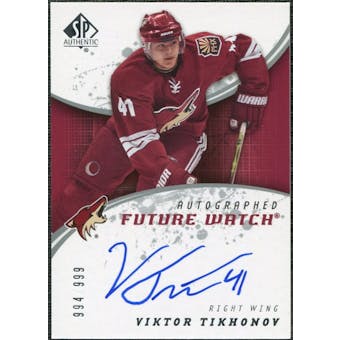 2008/09 Upper Deck SP Authentic #217 Viktor Tikhonov RC Autograph /999