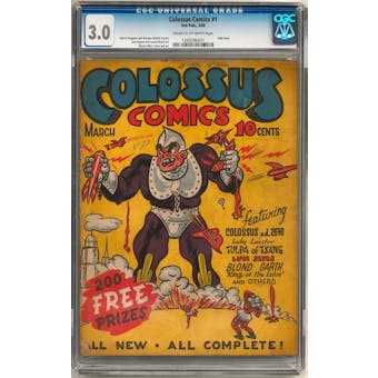 Colossus Comics #1 CGC 3.0 (C-OW) *1269286001*