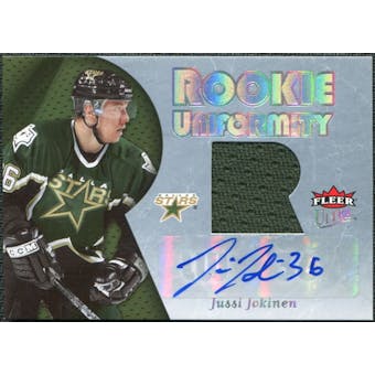 2005/06 Fleer Ultra Rookie Uniformity Jersey Autographs #ARUJJ Jussi Jokinen /25