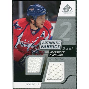 2008/09 Upper Deck SP Game Used Dual Authentic Fabrics #AFAO Alexander Ovechkin