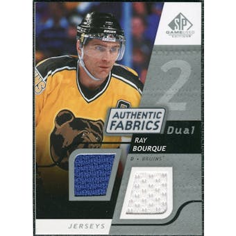 2008/09 Upper Deck SP Game Used Dual Authentic Fabrics #AFBQ Ray Bourque