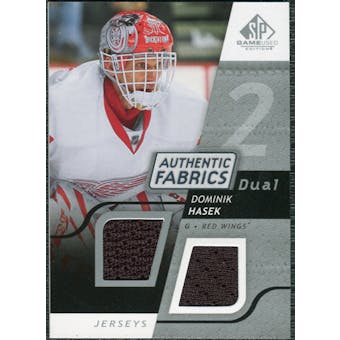 2008/09 Upper Deck SP Game Used Dual Authentic Fabrics #AFDH Dominik Hasek