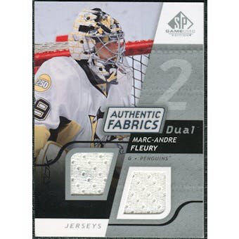 2008/09 Upper Deck SP Game Used Dual Authentic Fabrics #AFMF Marc-Andre Fleury
