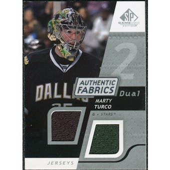 2008/09 Upper Deck SP Game Used Dual Authentic Fabrics #AFMT Marty Turco