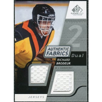 2008/09 Upper Deck SP Game Used Dual Authentic Fabrics #AFRB Richard Brodeur