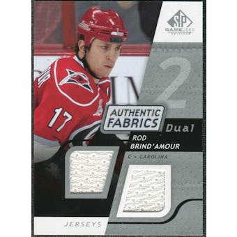 2008/09 Upper Deck SP Game Used Dual Authentic Fabrics #AFRD Rod Brind'Amour