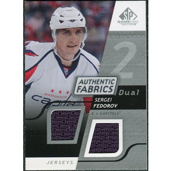 2008/09 Upper Deck SP Game Used Dual Authentic Fabrics #AFSF Sergei Fedorov