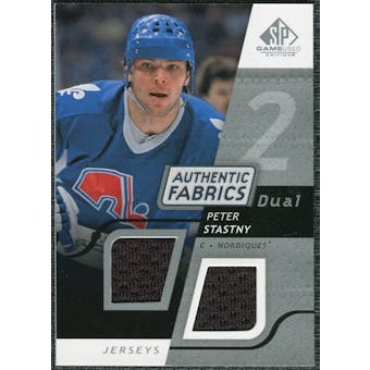 2008/09 Upper Deck SP Game Used Dual Authentic Fabrics #AFSY Peter Stastny