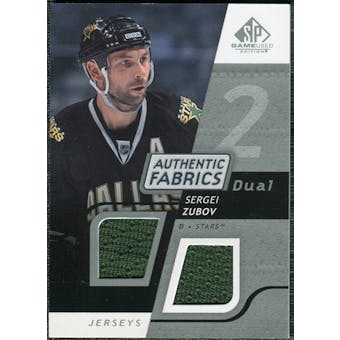 2008/09 Upper Deck SP Game Used Dual Authentic Fabrics #AFSZ Sergei Zubov