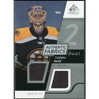 2008/09 Upper Deck SP Game Used Dual Authentic Fabrics #AFTR Tuukka Rask