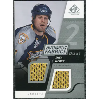 2008/09 Upper Deck SP Game Used Dual Authentic Fabrics #AFWB Shea Weber