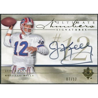 2008 Ultimate Collection Ultimate Numbers Signatures #UNA20 Jim Kelly 7/12