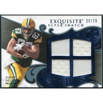 2008 Upper Deck Exquisite Collection Super Swatch Blue #SSNE Jordy Nelson 20/20