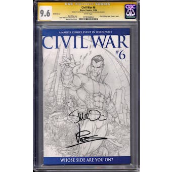 Civil War #6 CGC 9.6 Sketch Cover McNiven Vines Signature Series CGC 9.6 (W) *1276184024*