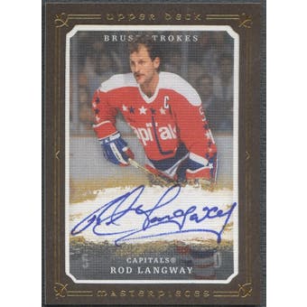2008/09 UD Masterpieces #MBLA Rod Langway Brushstrokes Brown Auto