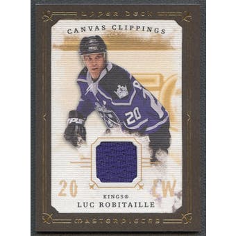 2008/09 UD Masterpieces #CCRO Luc Robitaille Canvas Clippings Brown Jersey