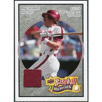 2008 Upper Deck Heroes Jersey Charcoal #138 Mike Schmidt
