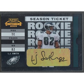 2003 Playoff Contenders #170 L.J. Smith Rookie Auto #873/974