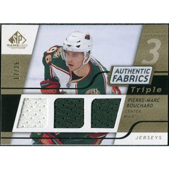 2008/09 Upper Deck SP Game Used Triple Authentic Fabrics Gold #3AFBO Pierre-Marc Bouchard /25