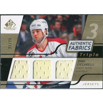 2008/09 Upper Deck SP Game Used Triple Authentic Fabrics Gold #3AFDC Dino Ciccarelli /25
