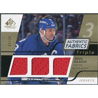 2008/09 Upper Deck SP Game Used Triple Authentic Fabrics Gold #3AFDG Doug Gilmour /25