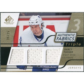 2008/09 Upper Deck SP Game Used Triple Authentic Fabrics Gold #3AFDT Darcy Tucker /25
