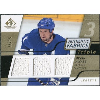 2008/09 Upper Deck SP Game Used Triple Authentic Fabrics Gold #3AFMC Bryan McCabe /25