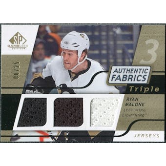 2008/09 Upper Deck SP Game Used Triple Authentic Fabrics Gold #3AFME Ryan Malone /25