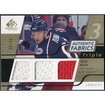 2008/09 Upper Deck SP Game Used Triple Authentic Fabrics Gold #3AFRN Rick Nash /25