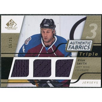 2008/09 Upper Deck SP Game Used Triple Authentic Fabrics Gold #3AFRY Ryan Smyth /25