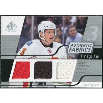 2008/09 Upper Deck SP Game Used Triple Authentic Fabrics #3AFDP Dion Phaneuf