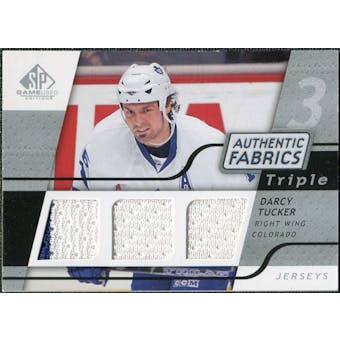 2008/09 Upper Deck SP Game Used Triple Authentic Fabrics #3AFDT Darcy Tucker