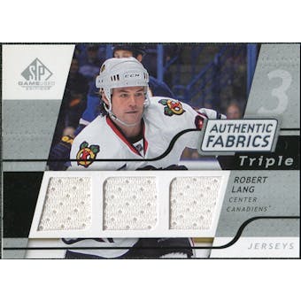 2008/09 Upper Deck SP Game Used Triple Authentic Fabrics #3AFLG Robert Lang