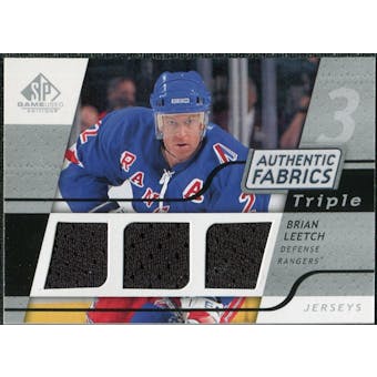 2008/09 Upper Deck SP Game Used Triple Authentic Fabrics #3AFLT Brian Leetch