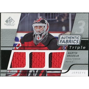 2008/09 Upper Deck SP Game Used Triple Authentic Fabrics #3AFMB Martin Brodeur