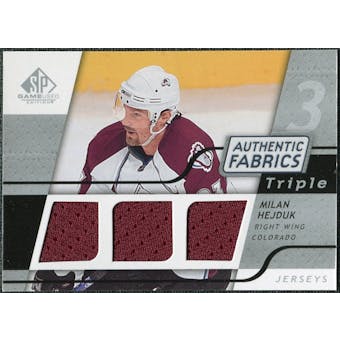 2008/09 Upper Deck SP Game Used Triple Authentic Fabrics #3AFMH Milan Hejduk