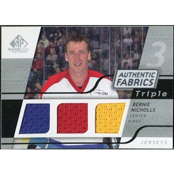 2008/09 Upper Deck SP Game Used Triple Authentic Fabrics #3AFNC Bernie Nicholls