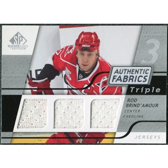 2008/09 Upper Deck SP Game Used Triple Authentic Fabrics #3AFRB Rod Brind'Amour
