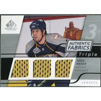 2008/09 Upper Deck SP Game Used Triple Authentic Fabrics #3AFSW Shea Weber
