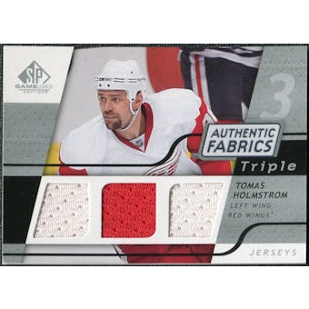 2008/09 Upper Deck SP Game Used Triple Authentic Fabrics #3AFTH Tomas Holmstrom