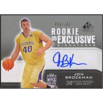 2009/10 SP Game Used #REJB Jon Brockman Rookie Exclusive Signatures Auto #056/100