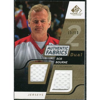 2008/09 Upper Deck SP Game Used Dual Authentic Fabrics Gold #AFBB Bob Bourne /50