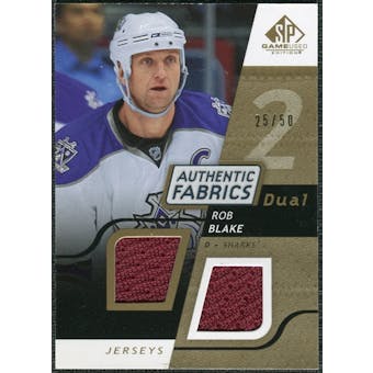 2008/09 Upper Deck SP Game Used Dual Authentic Fabrics Gold #AFBL Rob Blake /50