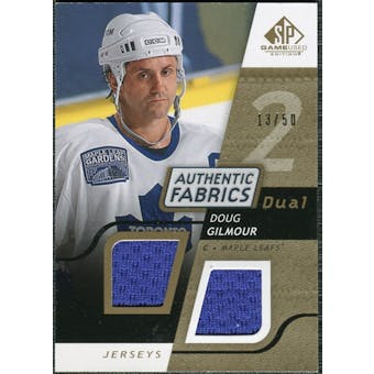 2008/09 Upper Deck SP Game Used Dual Authentic Fabrics Gold #AFDB Doug Gilmour /50