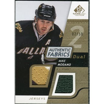 2008/09 Upper Deck SP Game Used Dual Authentic Fabrics Gold #AFMM Mike Modano /50