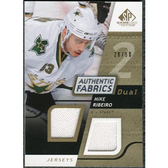 2008/09 Upper Deck SP Game Used Dual Authentic Fabrics Gold #AFMR Mike Ribeiro /50
