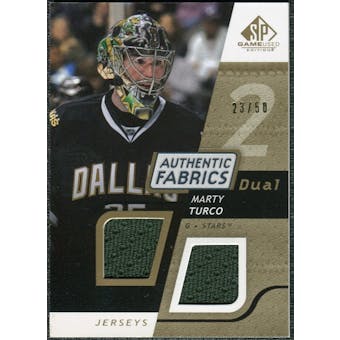 2008/09 Upper Deck SP Game Used Dual Authentic Fabrics Gold #AFMT Marty Turco /50