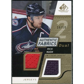 2008/09 Upper Deck SP Game Used Dual Authentic Fabrics Gold #AFRN Rick Nash /50