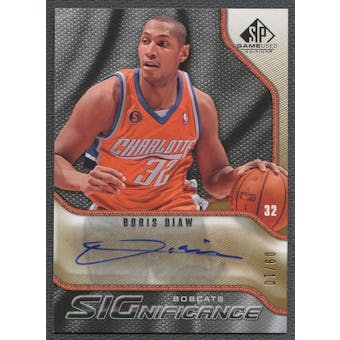 2009/10 SP Game Used #SBD Boris Diaw SIGnificance Gold Auto #09/10
