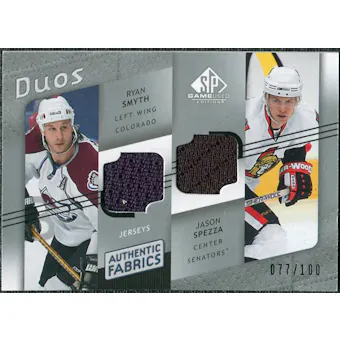 2008/09 Upper Deck SP Game Used Authentic Fabrics Duos #RJ Ryan Smyth Jason Spezza /100